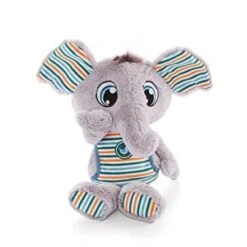 Nici Polino Le Somnoleur 38cm Pyjama Rayé – Peluches Du Zoo – Compagnon De Dodo Douillet Pour Filles, Garçons Et Bébés – Jouets éléphants, Gris/Multicolore – Doudou Mignons, 47191, 38 Cm