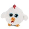 Nici Henlou La Poule De Glubschis 15 Cm – Animal Grands Yeux Pailletés – Jouets Douillets Pour Les Amateurs De Peluches – Cadeau Original Enfant, 47667, Blanc