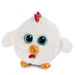 Nici Henlou La Poule De Glubschis 15 Cm – Animal Grands Yeux Pailletés – Jouets Douillets Pour Les Amateurs De Peluches – Cadeau Original Enfant, 47667, Blanc