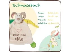 Nici 40037 - Comforter Dog Mum+Dad=Me 25x25cm -Nici nici 40037 comforter dog mum dad me 25x25cm 1600 2