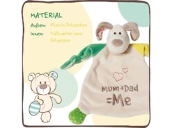 Nici 40037 - Comforter Dog Mum+Dad=Me 25x25cm -Nici nici 40037 comforter dog mum dad me 25x25cm 1600 3